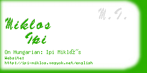 miklos ipi business card